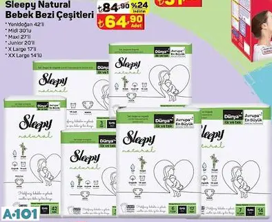 SLEEPY NATURAL BEBEK BEZİ SLEEPY NATURAL BEBEK BEZİ